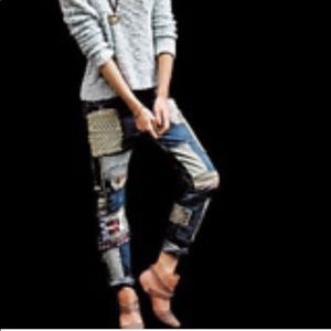 Free People patchwork jeans Size 29